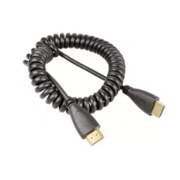 Techut HDMI Retractable Curl Spring Spiral Cable 3 m Copper Core PVC Insulation, Black-picture-22