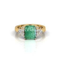 RRVGEM 7.25 Ratti 7.00 KT Emerald Finger Ring image 1
