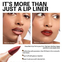 Diam Beauty 2 Pc Soft Filter Pot Lipstick & Draw Me Lip Marker - Ghosted & Taupe Line image 5