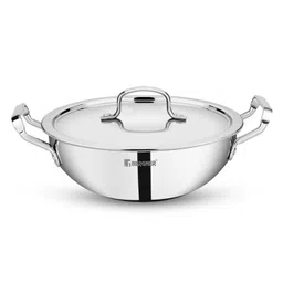 Bergner Tripro Triply Stainless Steel Deep Kadai / Indian Wok with Lid, 30 cm, 5 Litre-picture-27