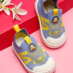 ONYC Mesh & Duck Patch Detailed Shoes - Sky Blue & Yellow-picture-10
