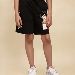 Kidsville Dragon Ball Z Featuring Goku Printed Shorts - Black-picture-19