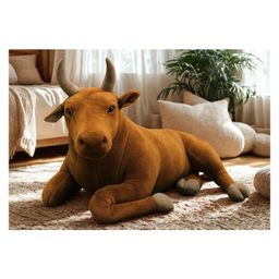 Tickles Buffalo Soft Stuffed Plush Animal Toy for Kids Boys & Girls Birthday Gifts (Size: Length 70 cm Color: Brown)-picture-32