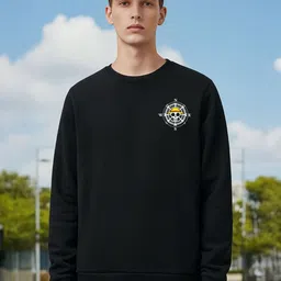 Manlino Men Monkey D. Luffy Printed Pullover Sweatshirt image 4