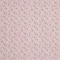 DREAM WEAVERZ Pink & White Floral Pure Cotton 220 TC King Bedsheet Set-2.75 m x 2.55 m image 3