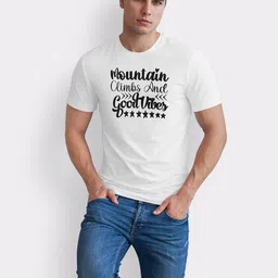 Seekbuylove Men Typography Printed Bio Finish T-shirt image 2