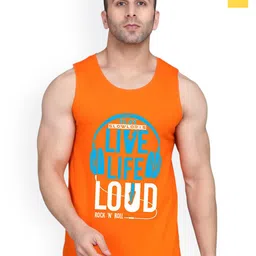 SLOWLORIS Pack Of 2 Printed Gym Vests SL26 COMBO (LOUD ORANGE) (CHS YELLOW)-picture-20