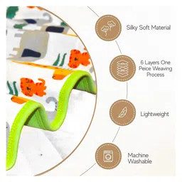 VParents cotton New Born Baby Hooded Wrapper Blanket, Double layer -Assorted design deo image 4