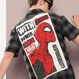 Kook N Keech Marvel Printed Pure Cotton Oversized Casual Shirt-image-13