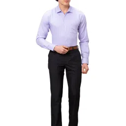 Park Avenue Violet Slim Fit Self Design Shirt image 5
