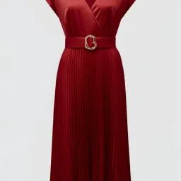 Forever New Maroon Plain Dress image 5