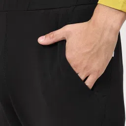 Dida Black Polyster Regular Fit Solid Trackpant image 5