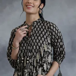 Libas Black Printed Kurti image 5