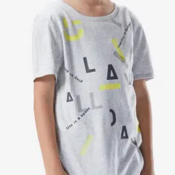 Domyos by Decathlon Kids Grey Printed T-Shirt image 4