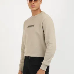 Calvin Klein Beige Cotton Regular Fit Sweatshirt image 5