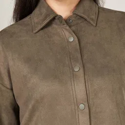 SF Jeans by Pantaloons Green Plain Jacket image 5