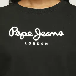 Pepe Jeans Black Cotton Printed Sweatshirt image 5