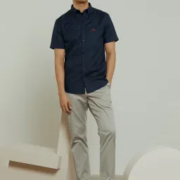 ANDAMEN Navy Slim Fit Shirt image 5