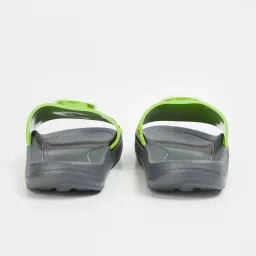 Fame Forever by Lifestyle Kids Green & Grey Casual Slides image 5