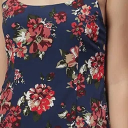 KASSUALLY Navy Floral Print High-low Dress image 5