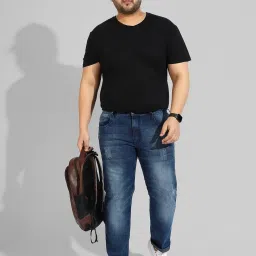 Instafab Plus Blue Regular fit Distressed Plus Size Distressed Jeans image 5