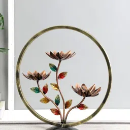 Aapno Rajasthan Multicolor Metal Luminated Flower Pattern Home Decor-image-9