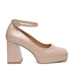 Flat N Heels Women's Beige Ankle Strap Sandals-picture-10