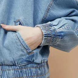 Ginger by Lifestyle Blue Plain Jacket image 5