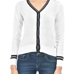 NUMERO UNO White Regular Fit Cardigan image 5