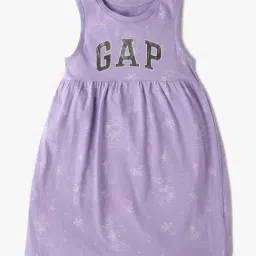 GAP Girls Purple Cotton Graphic Dress-image-57