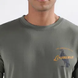 Lindbergh Green Cotton Regular Fit T-Shirt image 5