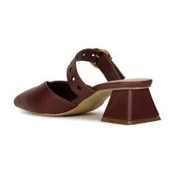 Bata Women's MARIELLE E 23 Maroon Mule Shoes image 5