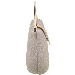 Mochi Golden Synthetic Textured Clutch image 5