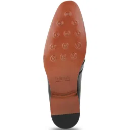 Metro Men's Black Formal Loafers image 5