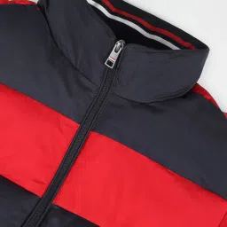 Arrow Sport Navy & Red Regular Fit Colour Block Quilted Jacket image 5