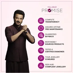 Malabar Gold and Diamonds 18k Rose Gold Diamond Cocktail Ring for Women image 5