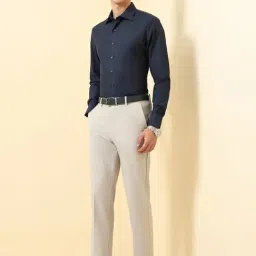 Allen Solly Beige Slim Fit Checks Trousers image 5