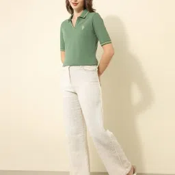 U.S. Polo Assn. Green Cotton Regular Fit Polo T-Shirt image 5