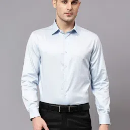 Cantabil Light Blue Regular Fit Shirt-image-55