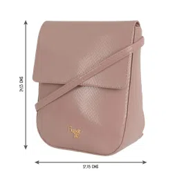 Baggit Pink Textured Small Backpack image 5