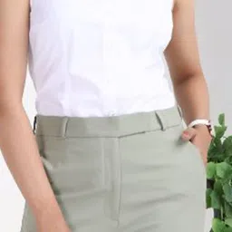 Mlada Women Original Flared High-Rise Easy Wash Trousers image 3