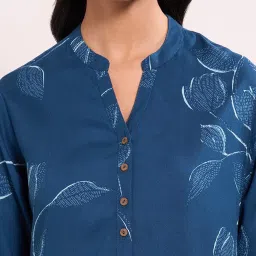 Rangmanch By Pantaloons Blue Regular Fit Printed Kurta image 5