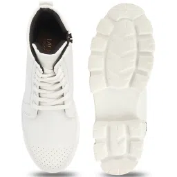 Fausto Women's White Derby Boots image 5