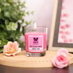 IRIS Pink Home Fragrances Damask Rose Shot Glass Candle - Set of 5-image-48