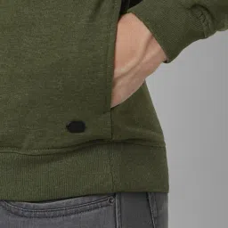 Peter England Olive Slim Fit Sweatshirt image 5