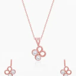 GIVA 925 Sterling Silver Rose Gold Set for Women-image-93