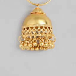 Anouk Gold-Plated Teardrop Shaped Jhumkas Earrings image 2