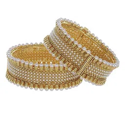 YouBella Set Of 2 Gold Plated Beaded Bangles image 3