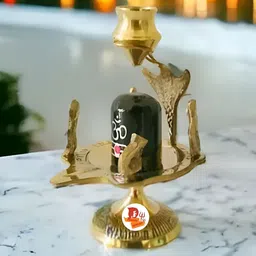 DARIDRA BHANJAN Black Shiva Parvati Ganesh With Nandi Religious Idol Showpiece image 3