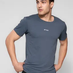 STRCH Men Anti Odour Solid Round Neck T-shirt-picture-20